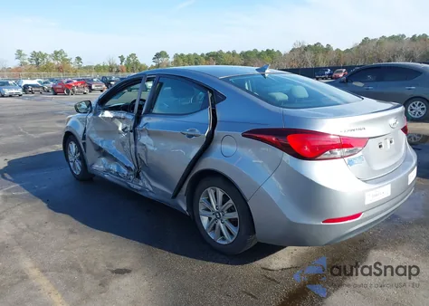 2015 Hyundai Elantra Se из США, поврежденный, VIN 5NPDH4AE4FH638596
